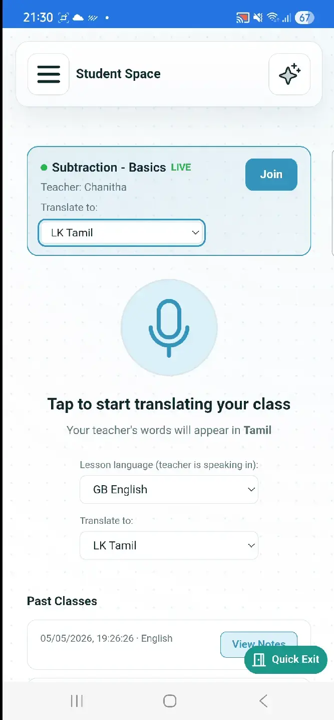 Student Live Class
